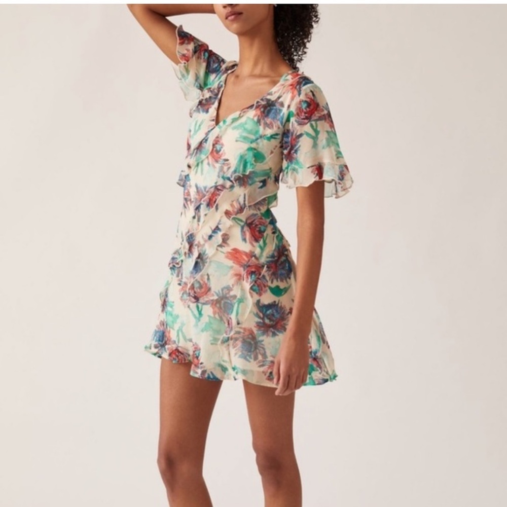 ☀️🍁Anthropologie Multicolor Floral Mini Dress